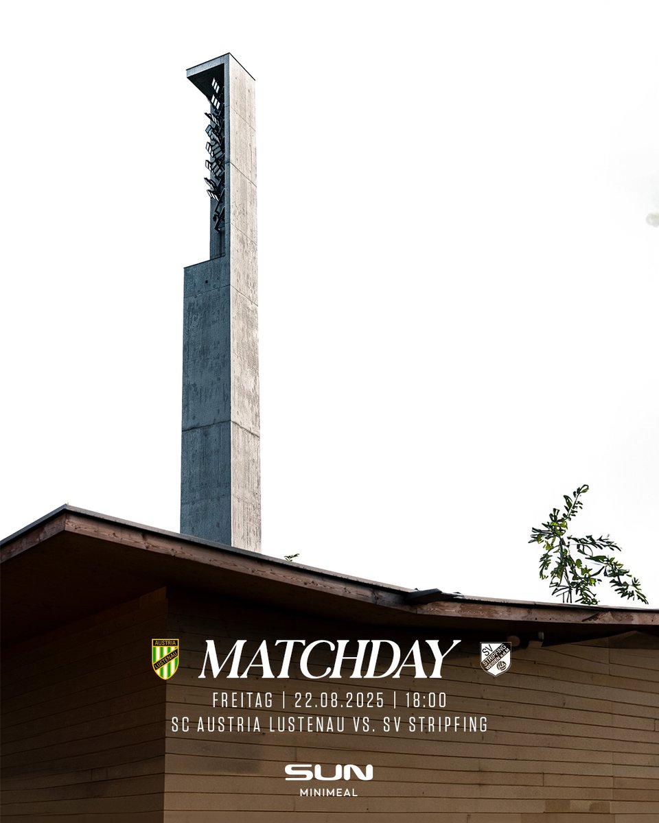 🟢 𝑯 𝑬 𝑰 𝑴 𝑺 𝑷 𝑰 𝑬 𝑳  ⚪
Heute Abend, am Rhein! 

🆚 SV Stripfing
🕑 18:00 Uhr
🏟️ SUN MINIMEAL Arena
🔗 bit.ly/3HKmfsE
📺 LAOLA1
📸 GEPA-pictures.com

Jetzt SUN - Minimeal testen ➡ minimeal.com/share/AustriaL…
