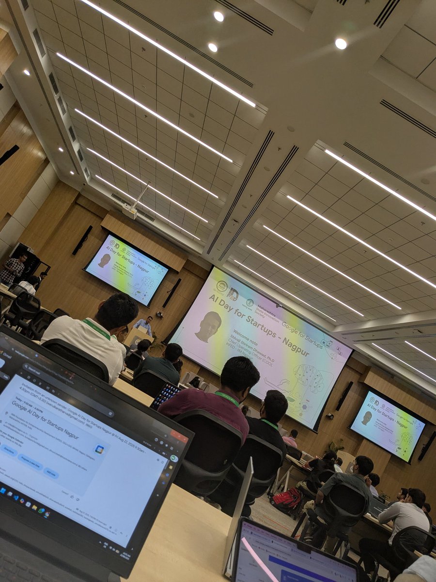Here at <a href="/IIMNagpurIndia/">IIM Nagpur</a> for <a href="/GoogleStartups/">Google for Startups</a> AI Day For Startups! 
Can't wait to geek out on AI, meet fellow startup enthusiasts, and learn from the best! 🚀💻 
#GoogleAI #StartupLife #google