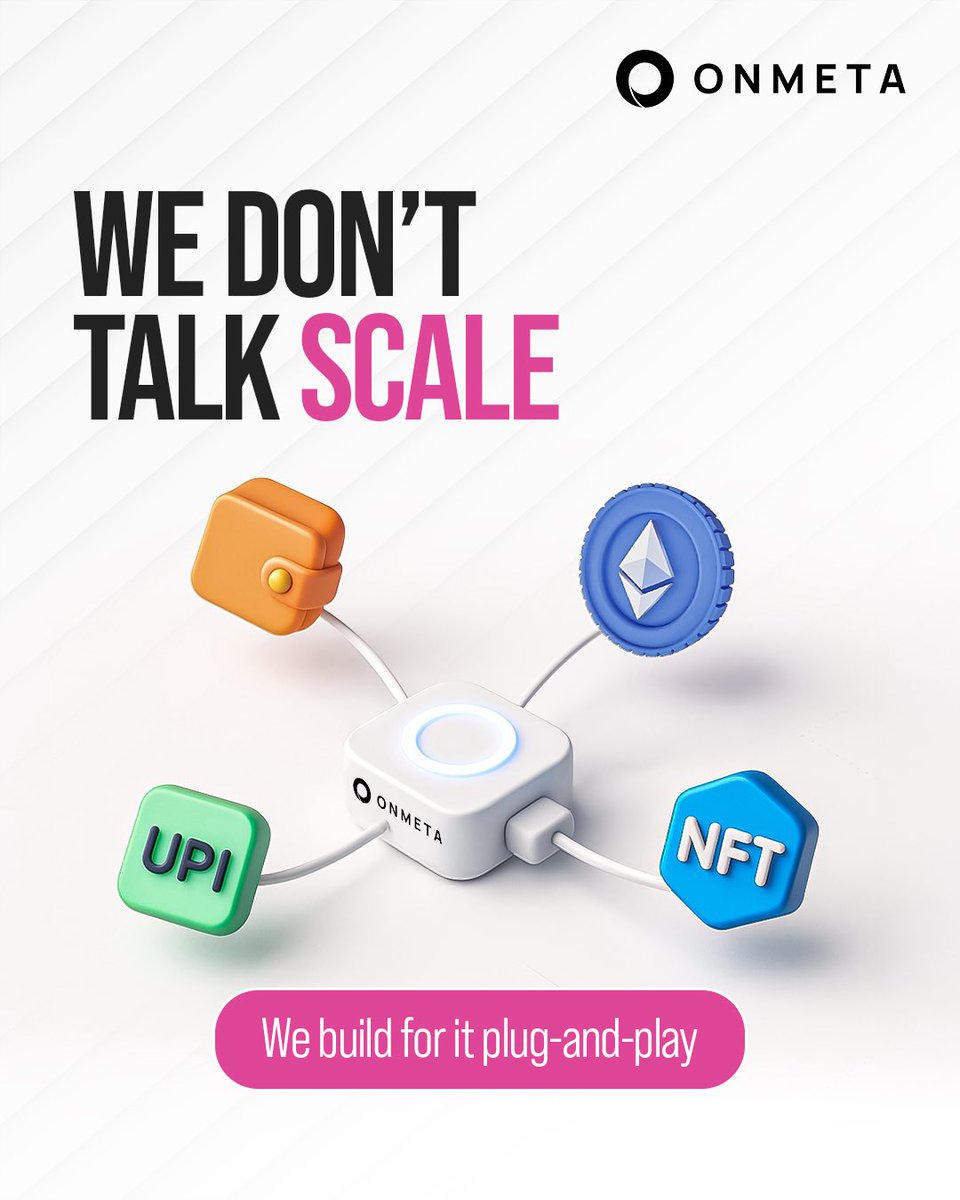 Everyone’s chasing the next big token.
We’re building what makes tokens usable.

Not another wallet. Not another chain.
Just rails that work — for real users, in the real world.

This is Onmeta.
#Onmeta #CryptoInfra #UPI #Web3UX #IndiaOnChain
