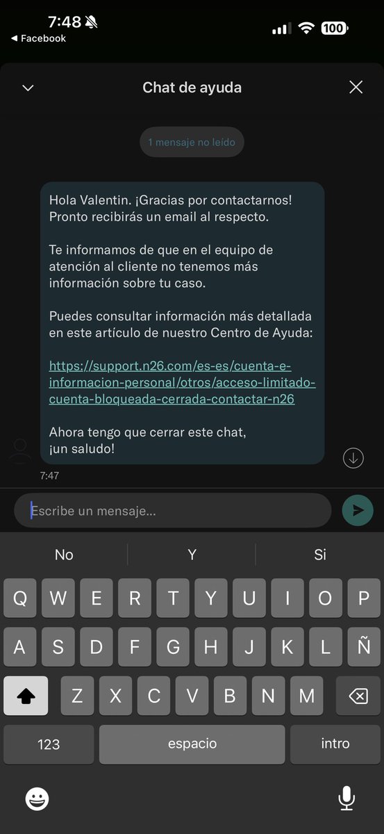 Seguimos en la lucha con <a href="/N26ES/">N26 España</a> más de 24 horas sin acceso a mi dinero. Sin ayuda ni razón de bloqueo y sin posibilidad de hablar con nadie.

Haced RT por favor.
Esto no es ni medio normal <a href="/consumidores/">OCU</a> <a href="/n26/">N26</a>