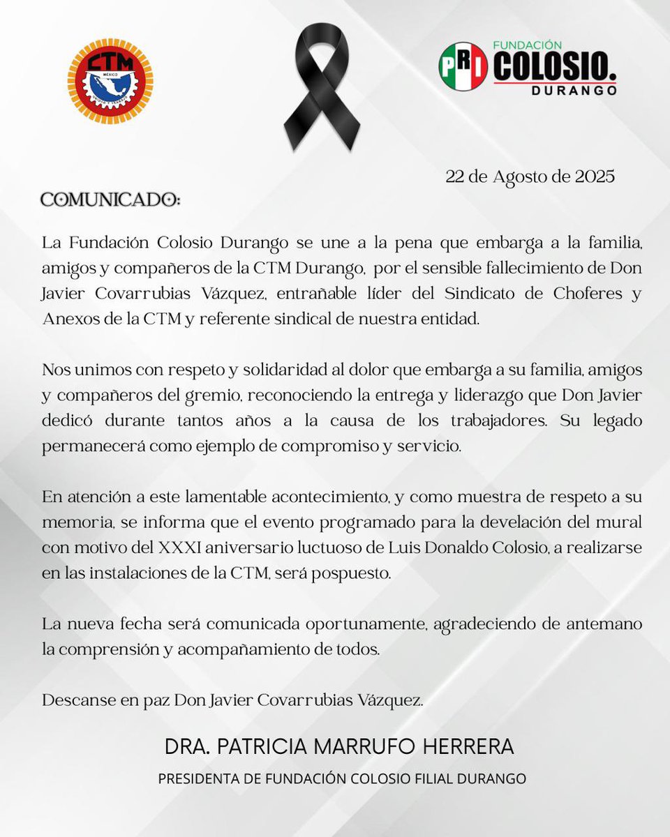 Comunicado relevante para tod@s l@s interesad@s!! <a href="/PRIDurango_/">PRIDurango</a> <a href="/danisotto/">Dany Soto</a>