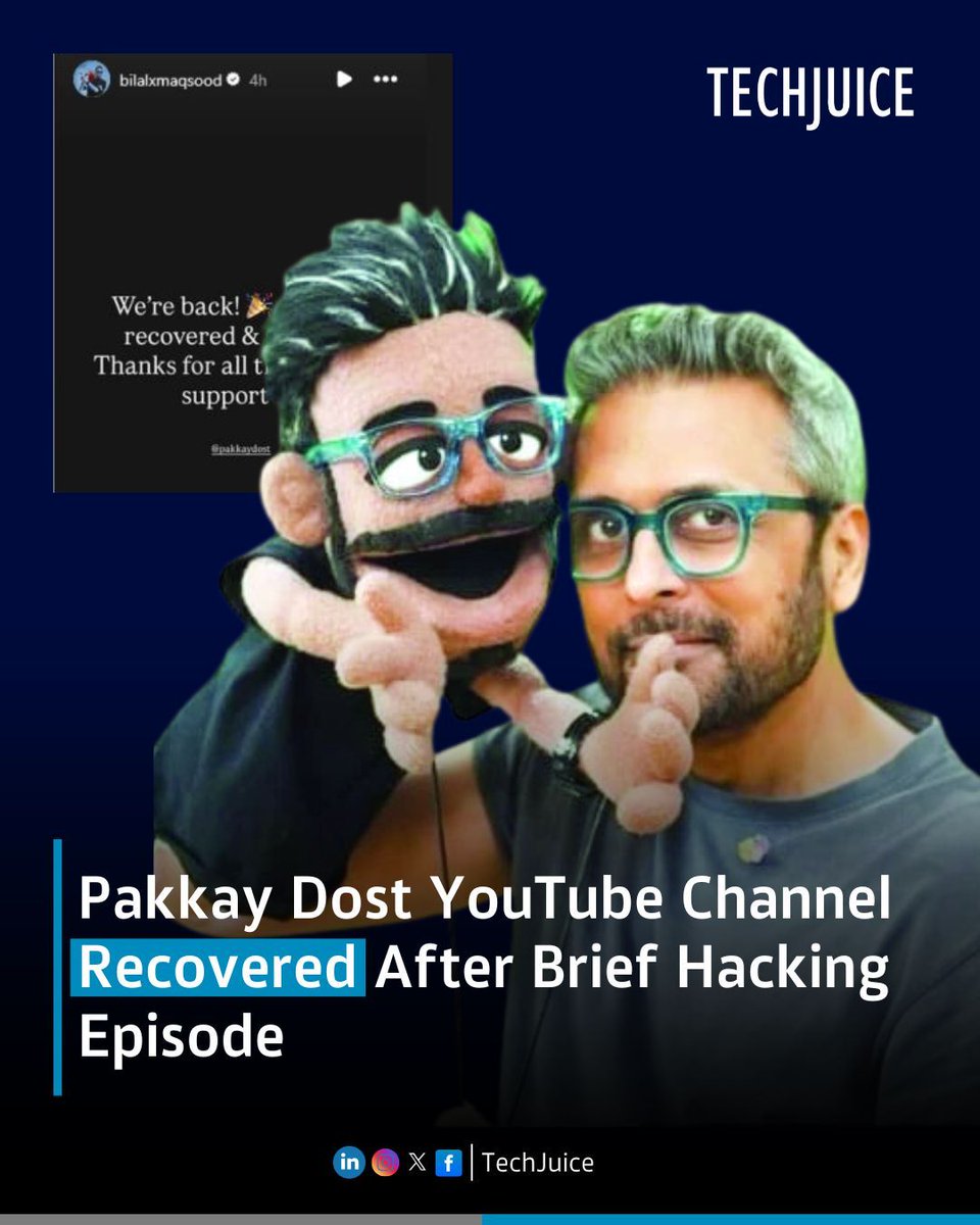 The official YouTube channel of Pakkay Dost, Pakistan’s beloved puppet show created by Bilal Maqsood, was hacked, sparking concern among parents and fans.

Good news is that the channel has now been recovered.

#PakkayDost #BilalMaqsood #YouTube #UrduLearning #KidsContent