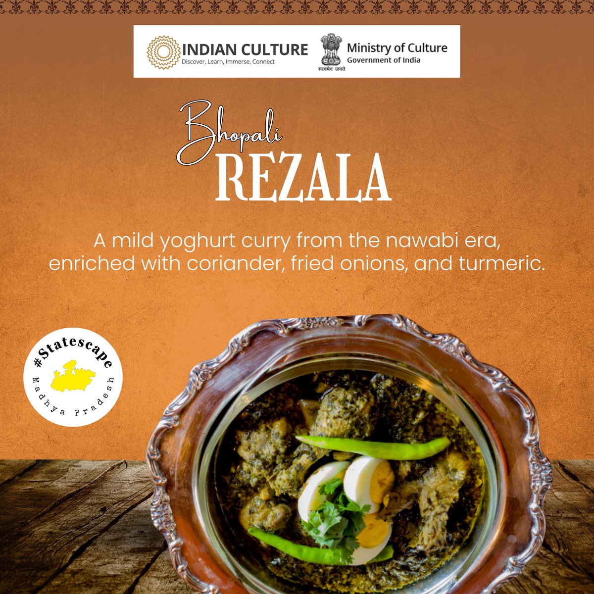 _IndianCulture's tweet photo. #BhopalBites - where #royal #recipes meet street-side favourites! From #Filfora to Poha-Jalebi to #Bhopali #Rezala, the city’s flavours are a #journey through time. Follow @_IndianCulture for more
#IndianCulturePortal #Statescape #Bhopal #MadhyaPradesh #Streetfood #IndianFood https://t.co/UtK42S6sfj