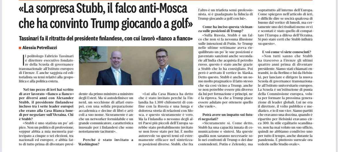 It was bound to happen sooner or later… my interview on <a href="/alexstubb/">Alexander Stubb</a> worldview, diplomacy and on our friendship.

lnkd.in/dHkekRBG