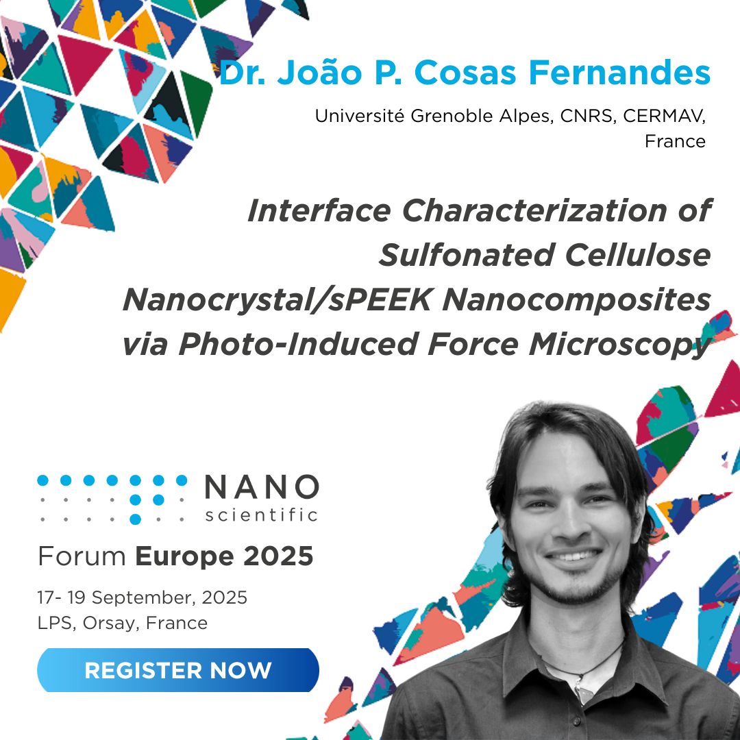 Speaker Spotlight #NSFE2025! Dr. João P. Cosas Fernandes explores sulfonated CNC/sPEEK nanocomposites for fuel cells using PiFM to map nanoscale interfaces. A must-see for anyone in #FuelCells or #GreenMaterials.
Abstract: okt.to/es95fq
Register: okt.to/9dxVW0