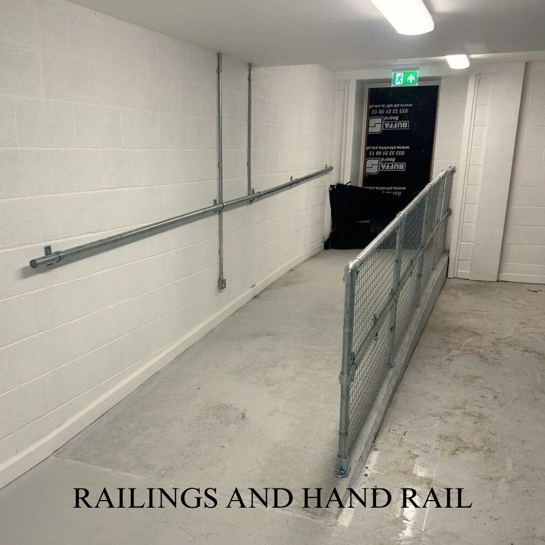 pro_fencing1's tweet photo. 😀Inside as well as out! 
We've been busy at this site in Hampshire installing railings and hand rails - practical, strong and very durable.
Do you need a quote for fencing, gates or bin stores? Contact our expert team via our website https://t.co/5Y4xEAlBjj or call 01798 861611. https://t.co/gDYpp0QofB