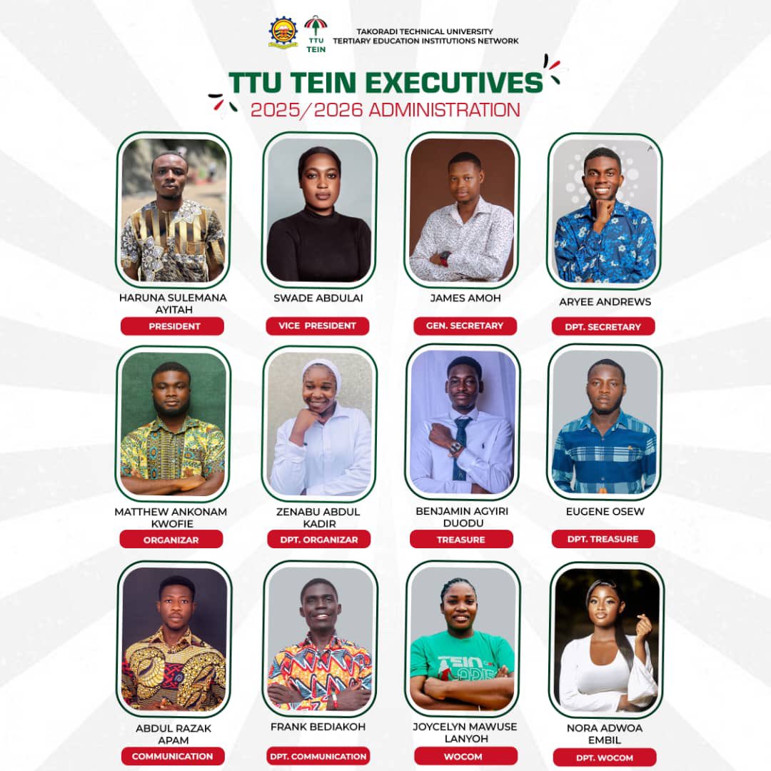 TEIN-TTU ๐ฐ๐ผ๐ฆ
(@teinttu) on Twitter photo ๐ค๐โค๏ธ๐ค
THE EXECUTIVES OF THE 25/26 ADMINISTRATION LED BY <a href="/ICE_BVSS/">SULEMANA AYITAH HARUNA</a> ๐ค๐โค๏ธ๐ค
THE EXECUTIVES OF THE 25/26 ADMINISTRATION LED BY <a href="/ICE_BVSS/">SULEMANA AYITAH HARUNA</a>