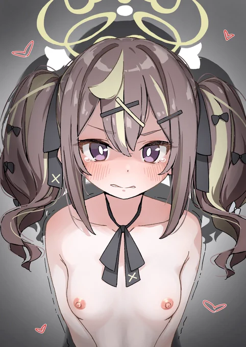 をぺりぺりっと剥がしたレナ乳首差分