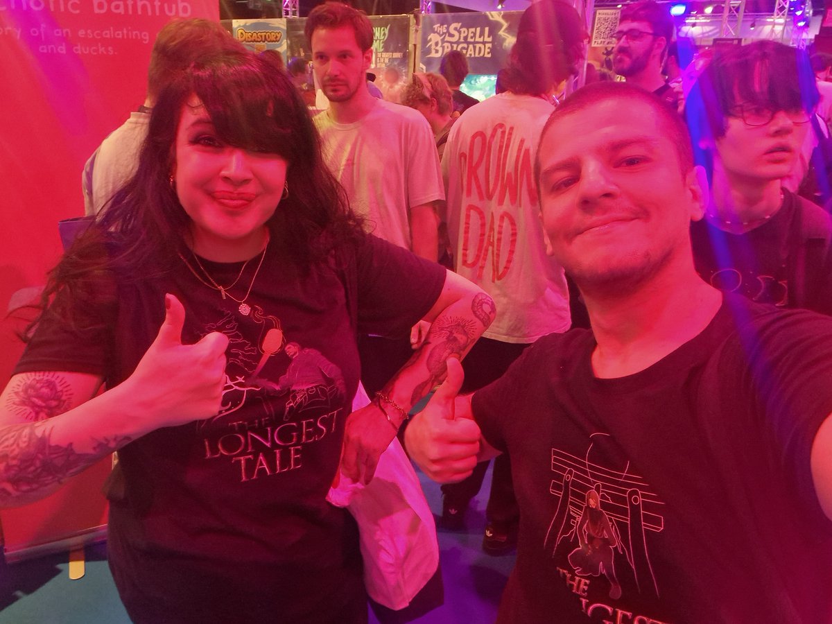 Our first day at #Gamescom2025 was an absolute blast! 🎉

Sara and Ivo have been out sharing the magic (and gifts!) from The Longest Tale—and the excitement has been contagious.

Thank you all for your kind words and support. 💛

If you didn’t catch us yesterday, keep an eye