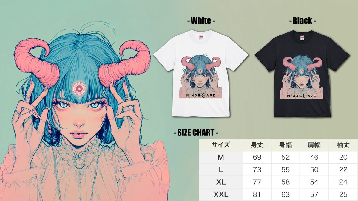 明日の自主企画よりNew Merch販売します！

⬛︎Third Eye Girl Tee(M,L,XL)  3,000円
　※各サイズ3枚限り
⬛︎サコッシュ(白,黒)  3,000円
⬛︎トートバッグ  2,500