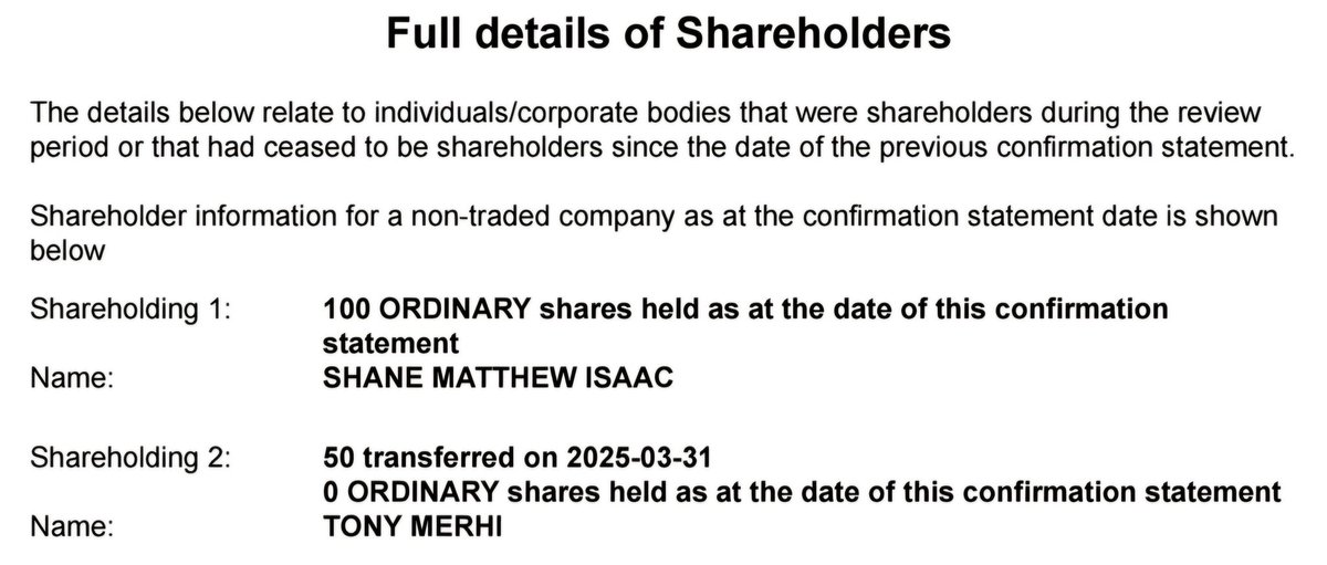 1. Shane now owns 100% of Earth 2’s London entity.

2. In Earth 2(Aus), ARIMA Holdings’ 50 shares have been cancelled, and 1 Class B share has been newly issued. Shane now owns 100% entity.

3. Looks like Shane is gearing up..