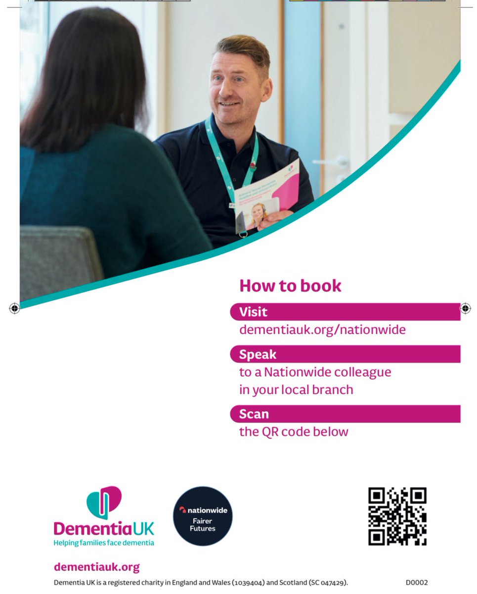 KeithMcTosh's tweet photo. There are a few appointments still available with a @DementiaUK  - #AdmiralNurse at the Nationwide Office in Chorley next week, see details below to book in for a 45 minute face to face appointment with a specialist #AdmiralNurse https://t.co/YazHy2QfRL