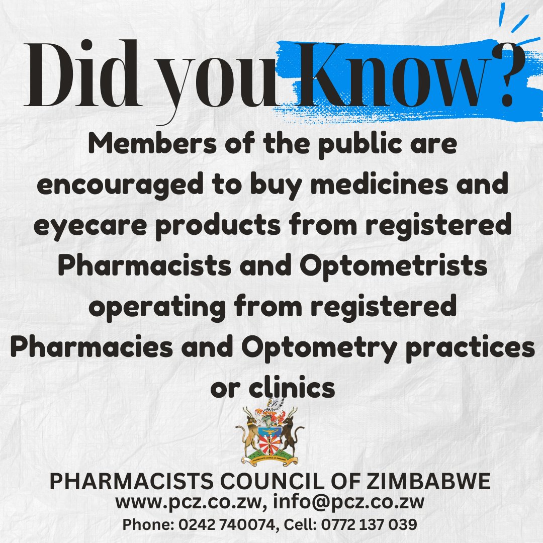 Pharmacists Council of Zimbabwe tweet media