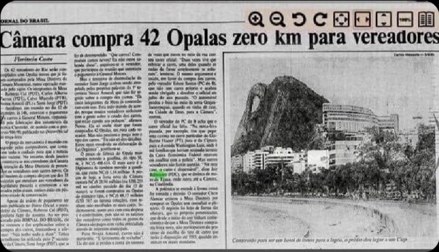 Marcos Petrucelli (@marpetrucelli) on Twitter photo A nossa amiga <a href="/rachel_blo9944/">Rachel Block</a> postou essa informação incrível!
Em 1990, a Câmara do RJ comprou 42 carros Opala para todos os vereadores. Apenas um vereador se recusou a receber o automóvel, afirmando ser dispensável. Sabem quem foi ? <a href="/jairbolsonaro/">Jair M. Bolsonaro</a> !
O cara não é MITO à toa! A nossa amiga <a href="/rachel_blo9944/">Rachel Block</a> postou essa informação incrível!
Em 1990, a Câmara do RJ comprou 42 carros Opala para todos os vereadores. Apenas um vereador se recusou a receber o automóvel, afirmando ser dispensável. Sabem quem foi ? <a href="/jairbolsonaro/">Jair M. Bolsonaro</a> !
O cara não é MITO à toa!