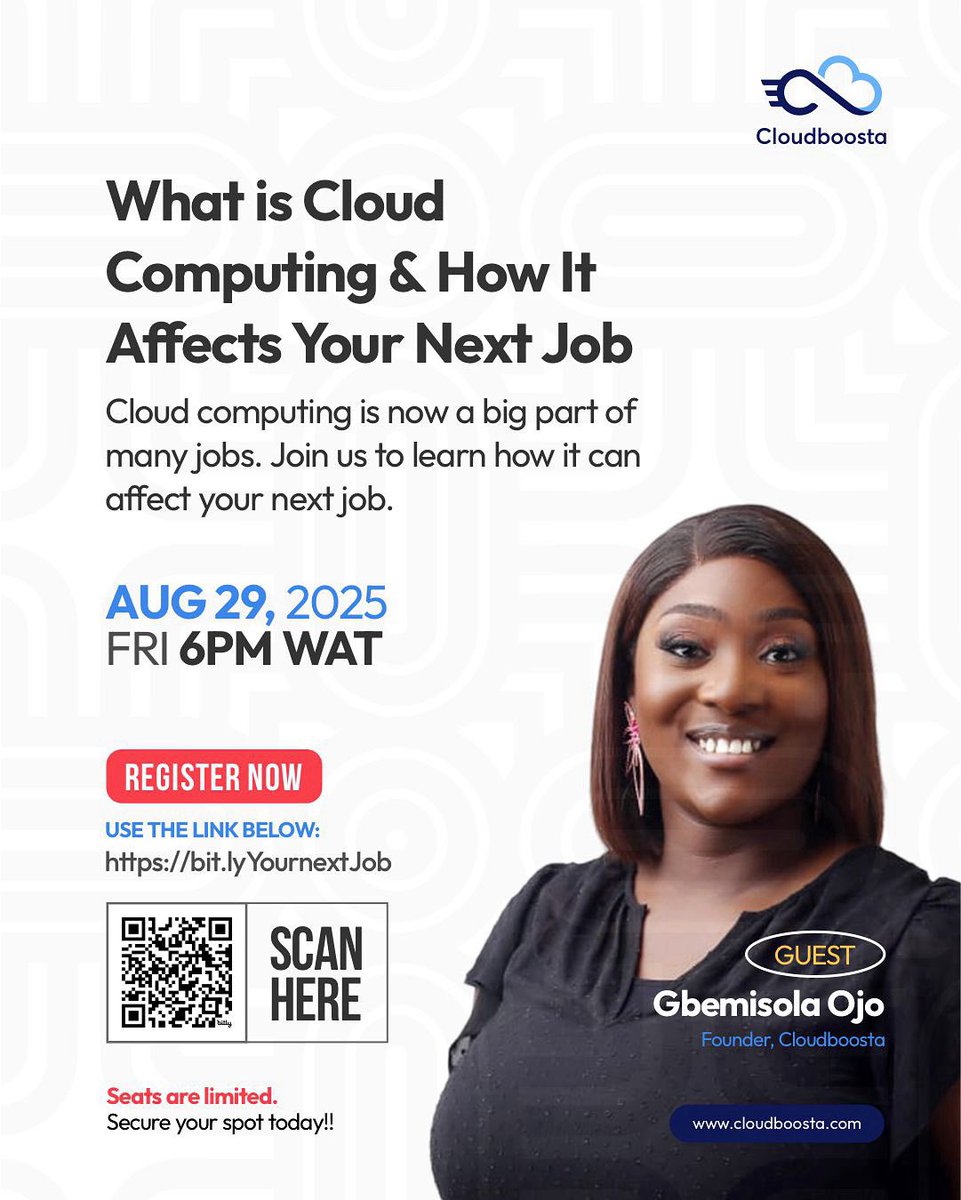 cloudboosta's tweet image. We've got another insightful webinar coming up
No matter where you are, UK, US, Canada, Nigeria, anywhere this one is for you.
It could be the eye opener that leads to your next big job.
Register here: bit.ly/YournextJob
#cloud #clouddevops #cloudengineer