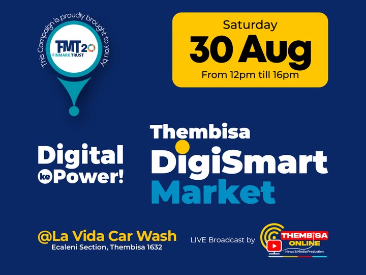 From cash to digital communities - the #DigitalKePower campaign is proving inclusion is not just possible – it’s happening!

📍 Next DigiSmart Market: Thembisa
🗓️ Sat, 30 Aug @ La Vida Car Wash

Join us in #supportinglocal businesses as they go digital. 💳

#CashlessMarkets