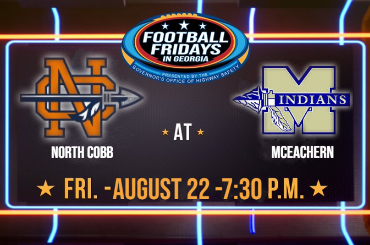 GPB_sportss's tweet photo. 🏈 It’s Gameday‼️
North Cobb vs. McEachern
🎥 https://t.co/wUkHJI9odX
📆 Friday,22
⏰  7:30p.
@McEachernFtball @NCWarriorsFB @McEachernHigh @McEachernSports @nchswarriors @AmeirGreen @McEachern2027 @KaydenBattle @CoachReid99 @PettawayJourdin @NCHSrecruit @anthonymart2028 https://t.co/RQBnx08vKj