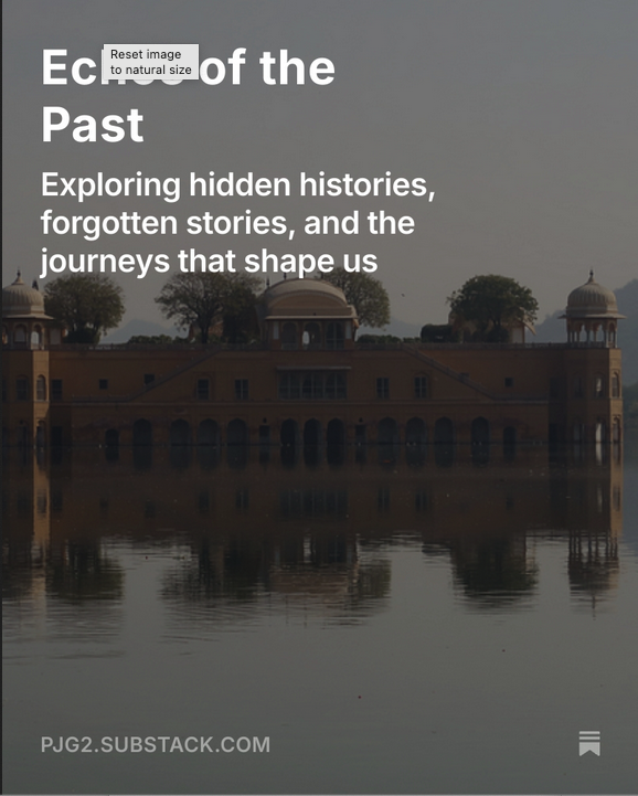 open.substack.com/pub/pjg2/p/ech…
 #HistoricalFiction  #AmWriting #BookCommunity #WomenInHistory
#SingaporeHistory #EchoesOfThePast #HiddenHistories