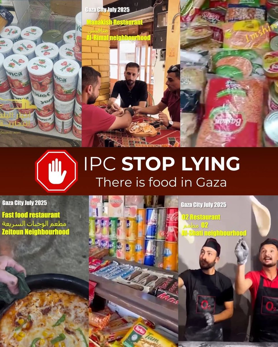 The IPC bent its own rules to fit Hamas’s campaign.
They lowered famine thresholds, ignored criteria, and laundered Hamas lies.

Meanwhile, reality tells a different story:
➡ Over 100,000 aid trucks have entered Gaza since the war began.
➡ Markets are stocked, food prices are