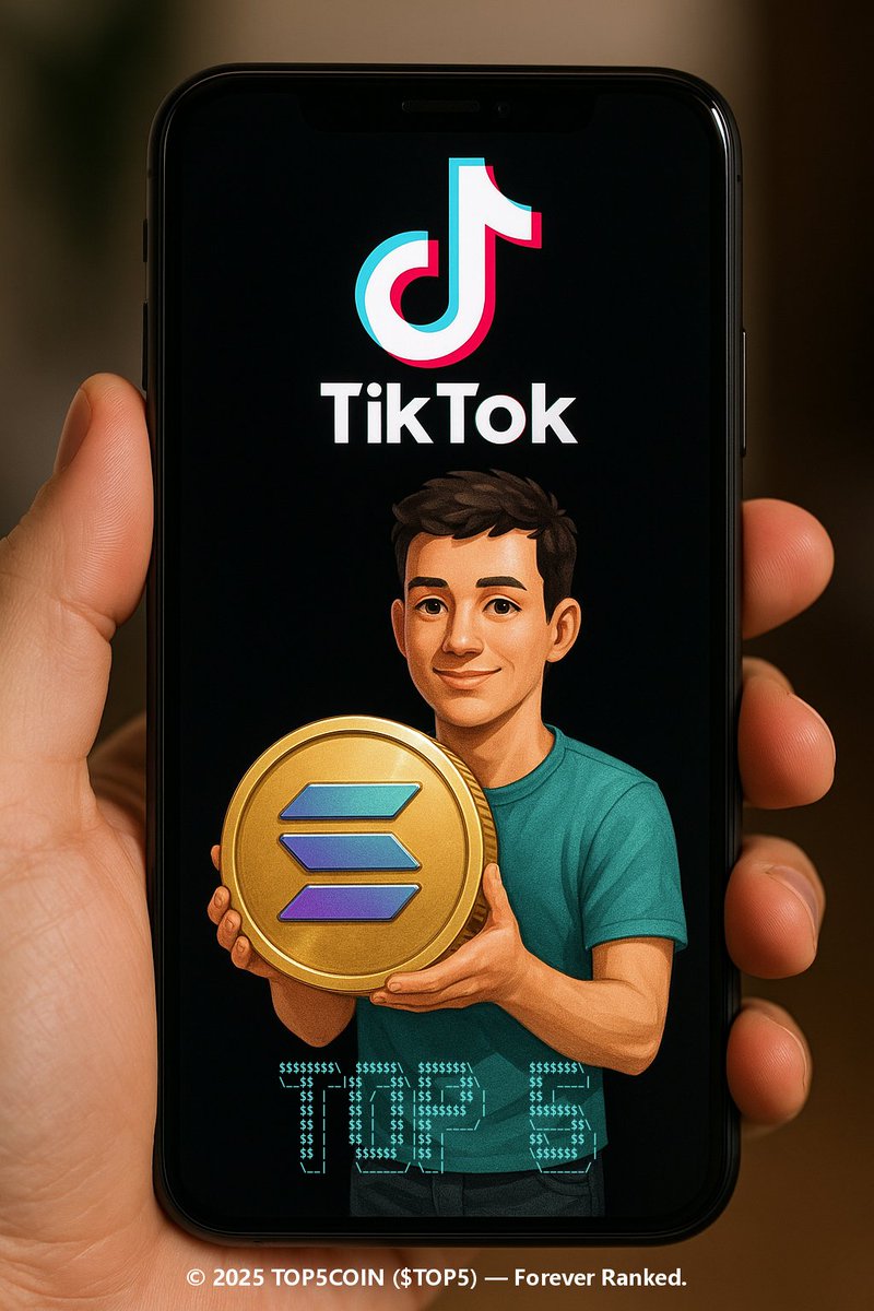 top5_coin's tweet photo. TikTok trends fade… but the $TOP5 lives forever.
Backed by $TOP5 coin, the moments you love are Forever Ranked https://t.co/85igTrgxjF