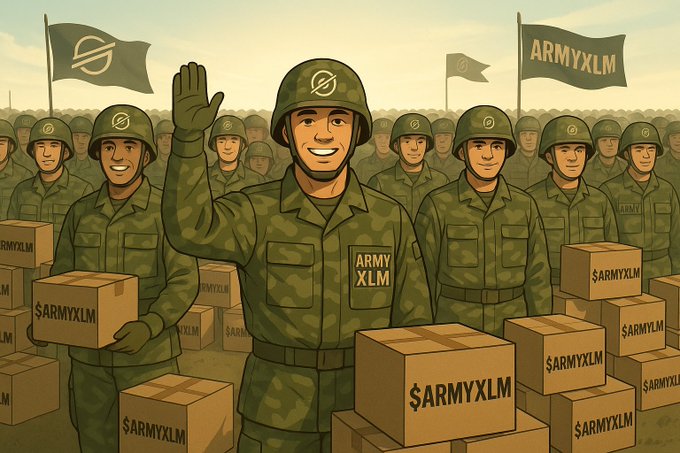 #ARMYXLM is building a stable ecosystem on #Stellar Blockchain🪖

✅Loyalty Rewards,
✅Meme Contests,
✅and surprise Giveaways,
We’re distributing supply directly to the soldiers. 📦

No whales. No premines.
Just community-powered expansion.
We’re here for the long run.

#XLM