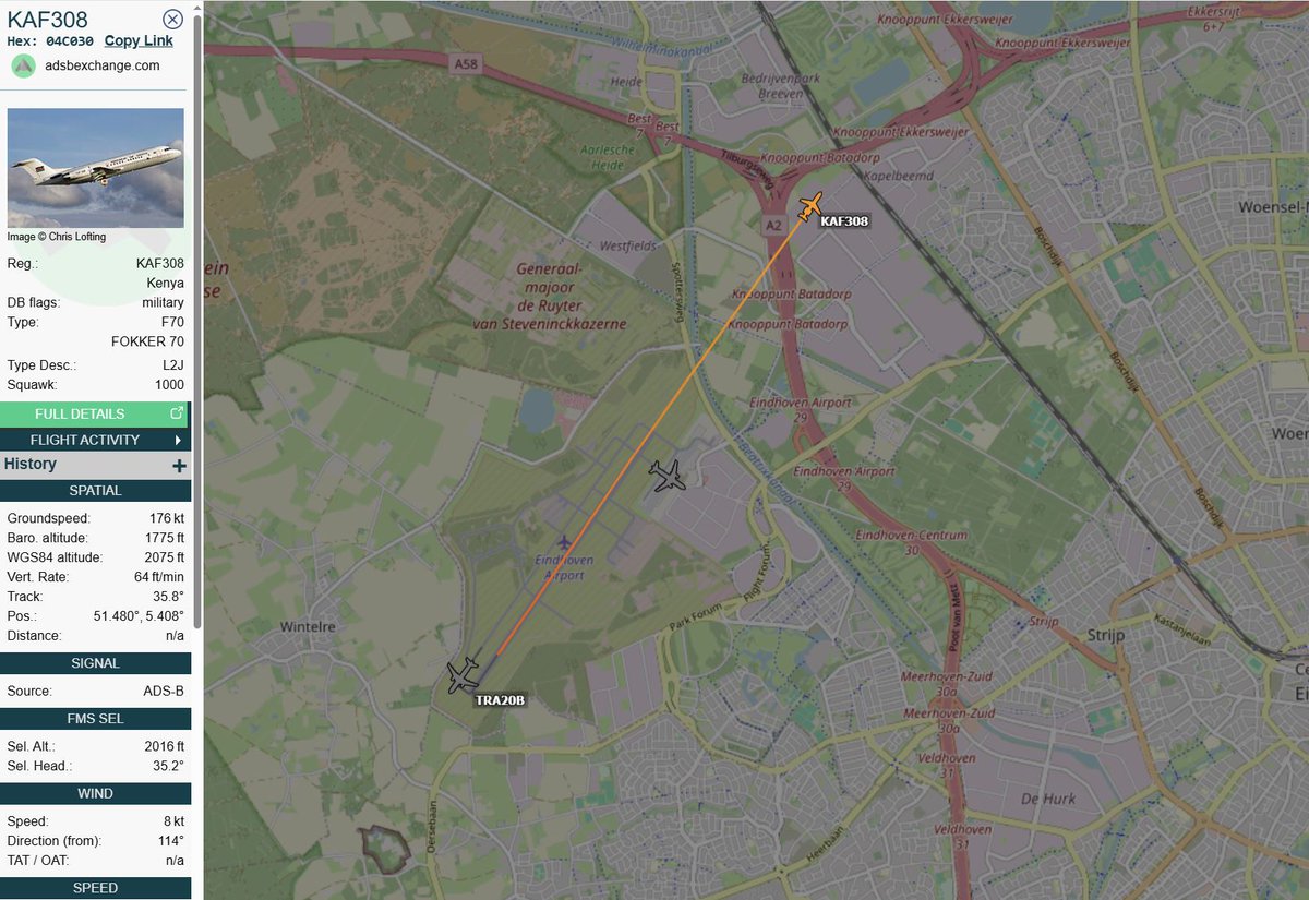 Kenya Air Force KAF308 Fokker 70 as flight #KAF308 departure runway 03 EHEH   

#NLspot  #garden