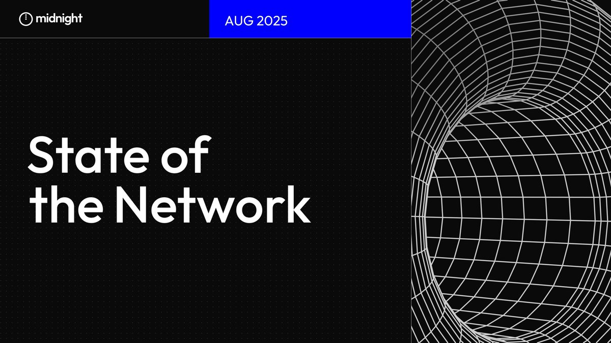 Midnight (@midnightntwrk) on Twitter photo The August State of the Network update is here:
🧊 Find out how much NIGHT has been claimed from Glacier Drop.
🛡️ <a href="/shieldedtech/">Shielded Technologies</a> joins <a href="/lfdecentralized/">LF Decentralized Trust</a> to advance open-source development.
🎓 Midnight Academy expands with two new advanced modules.
🤝 New Glacier Drop support from The August State of the Network update is here:
🧊 Find out how much NIGHT has been claimed from Glacier Drop.
🛡️ <a href="/shieldedtech/">Shielded Technologies</a> joins <a href="/lfdecentralized/">LF Decentralized Trust</a> to advance open-source development.
🎓 Midnight Academy expands with two new advanced modules.
🤝 New Glacier Drop support from