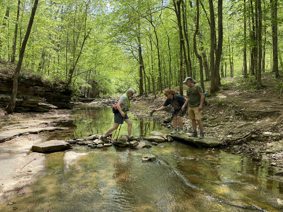 cruzzeroutdoors's tweet image. In our hiking group we always lookout 4 ea. other’s safety and make sure that we have safe fun times. Crossing Steel Creek trail at the Buffalo National River Park in Arkansas. #discovernature #gohiking @BuffaloNPS . Many of us have taken 1st aid courses, outdoor safety classes.
