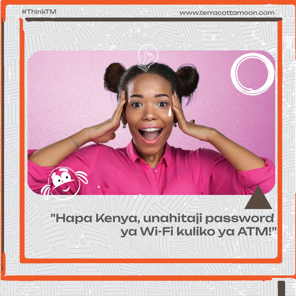 TerracottaMoon's tweet photo. Every cool peep essentials: wallet, phone, and Wi-Fi password. Where you @? π₯ππΎ
Mambo ya kawaida huku! π
#StayConnected
#ThinkTM
#TMat15
#FairFearlessFascinating https://t.co/UEknd5u7X0