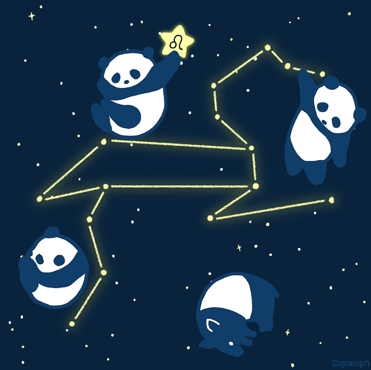 しし座の周りでコロコロ♌️🐼
しし座のみんな、一緒にコロコロしよ〜🦁

#ローリングパンダズ