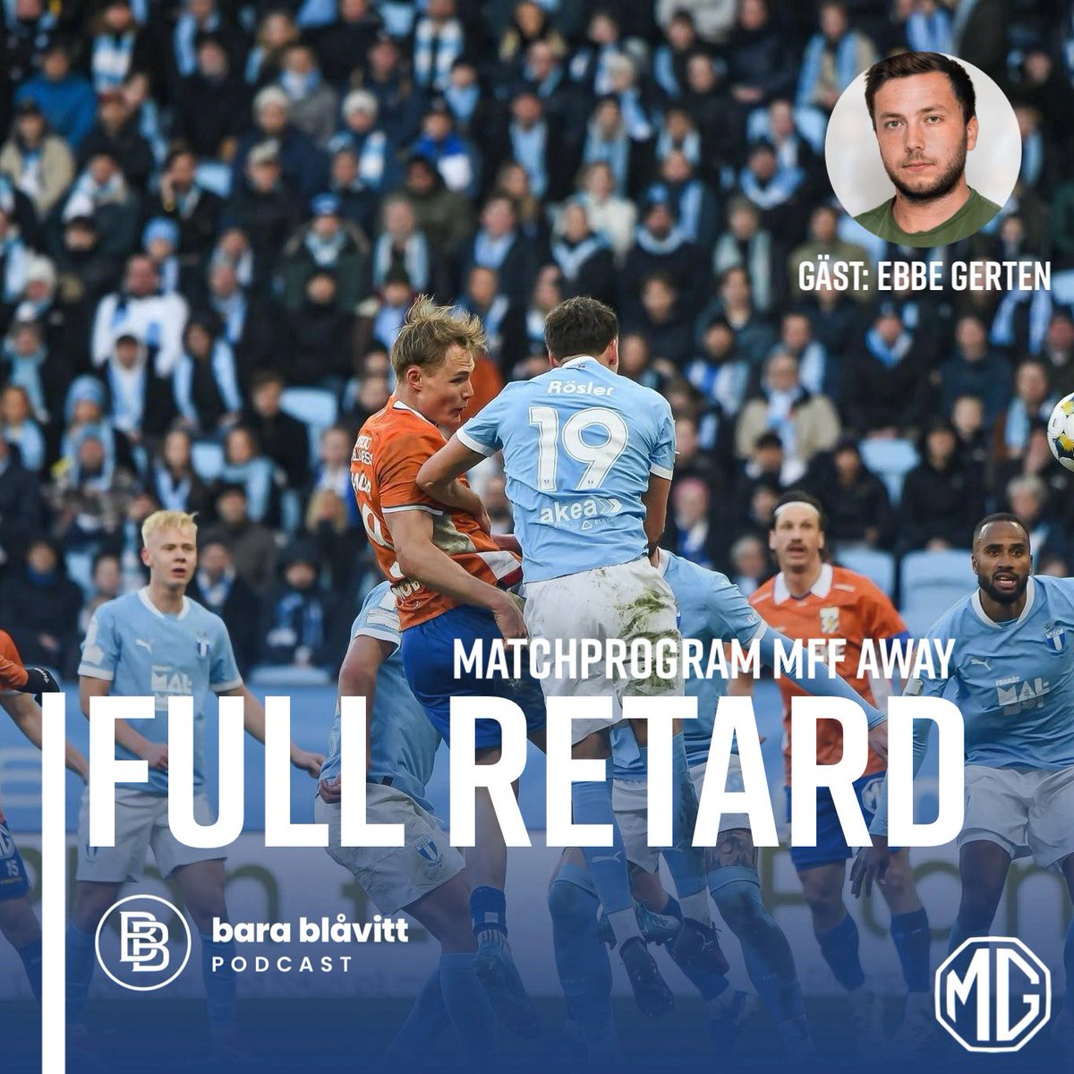 Full Retard (Matchprogram MFF Away)
open.spotify.com/episode/5JU2vV…

Malmö-Blåvitt på söndag, och vi tar pulsen på motståndarna med hjälp av MFF-supportern och journalisten <a href="/eeebbe/">Ebbe Gertten</a>.
Hur misslyckad är Malmös säsong, skall Rydström sparkas, eller har vändningen redan kommit? Ebbe sticker