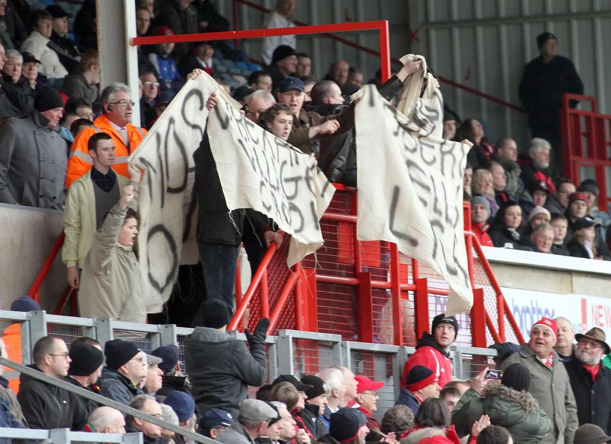 Let the Sheffield Wednesday fans protest and take their banners in to the ground, there’s nothing political about them whatsoever. Some people at the club must have short memories as we were 24 hours away from being kicked out of the Football Conference.