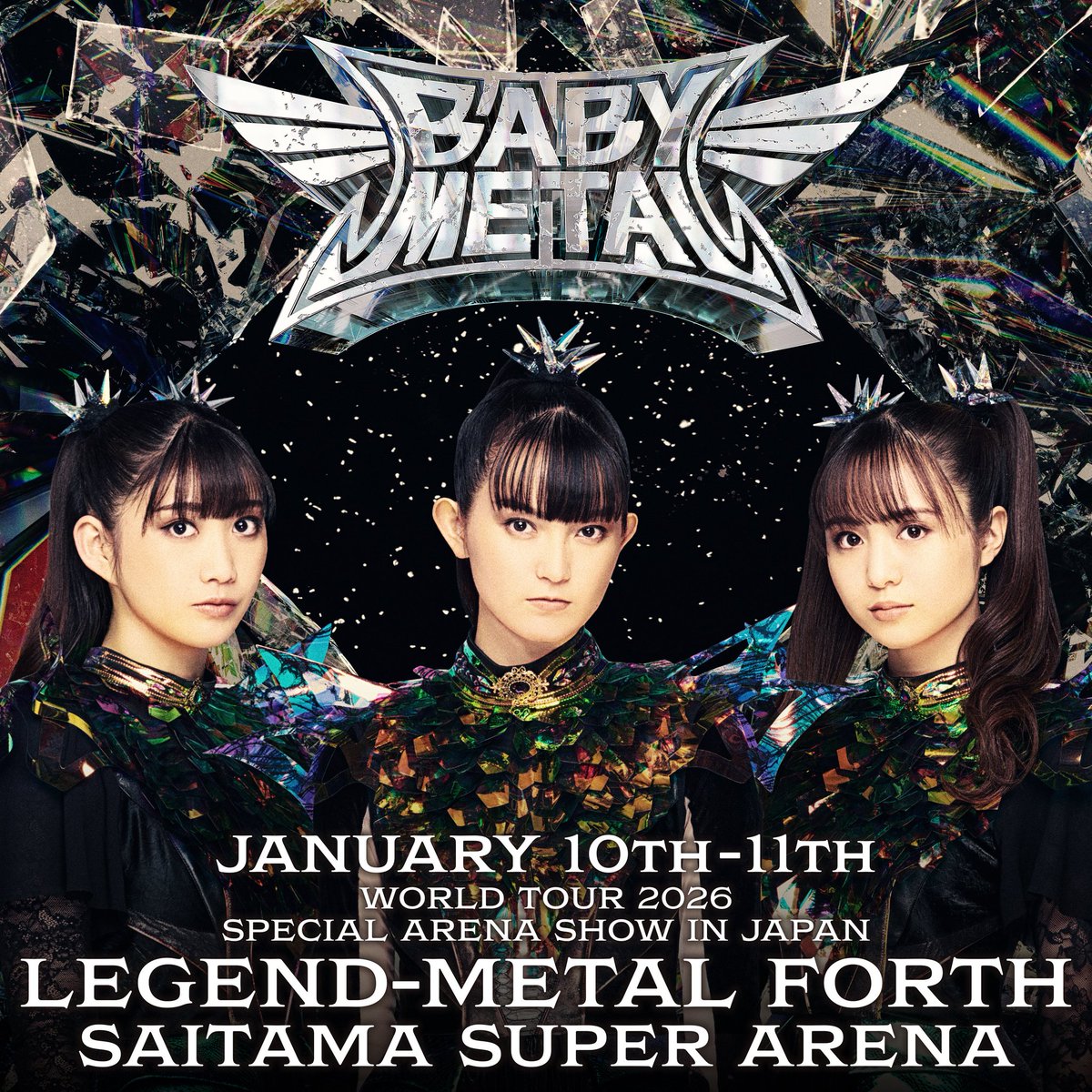 きた❗キタ‼️来たぁ🔥
早くもクレカ速報が🙌

金額から見て希望通りの最高の結果🤘🤘🤘

正式発表が待ち遠しいです😆😍😲😱😨😁😭

#BABYMETAL 
 THE ONE 先行
「WORLD TOUR
2025-2026 
SPECIAL ARENA SHOW
IN JAPAN LEGEND
 - METAL FORTH」