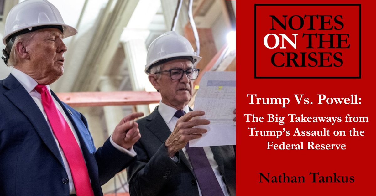 NEW PIECE: I'm back, finally, and its a long one. Superficially this moment is a vindication for Central Bank Independence but at a deeper level, cutting the Fed off from its independent agency brethren is its death warrant.