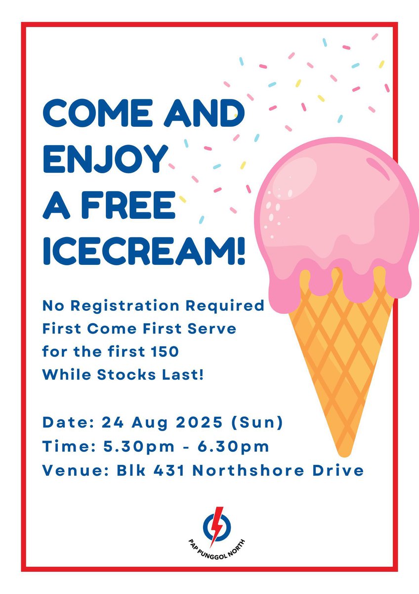 GANKIMYONG's tweet photo. Come join us for an ice cream this Sunday afternoon at Blk 431.  Hope to see you there! https://t.co/KNztEu753F