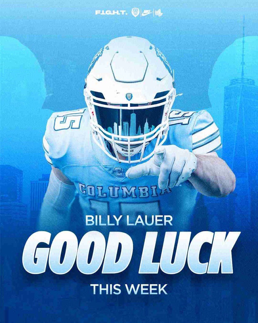 billyL_34's tweet photo. Thank you @CoachManion_  and @CULionsFB  for the graphic and the invite. F.I.G.H.T https://t.co/v6DOS1HoEx