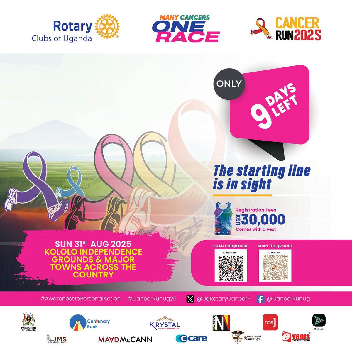 Only 9 days to go until this year’s Cancer Run!

#CancerRunUg25 #NBSportUpdates #NBSUpdates