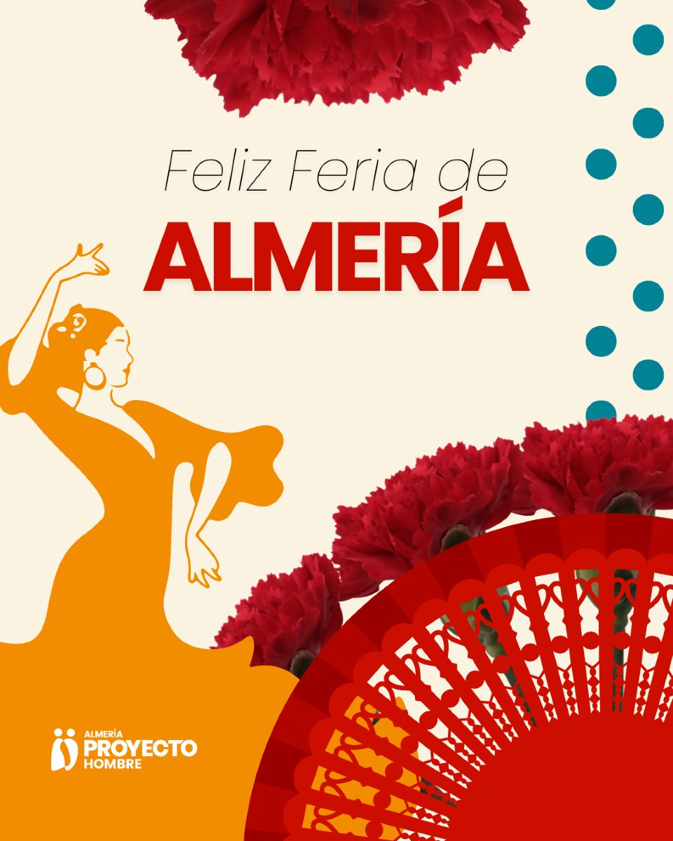 ¡¡Feliz #FeriadeAlmeria!! 💃🏻​🕺🏻

Días ideales para disfrutar, reír, bailar y estar al lado de los nuestros 🥳​

¡Por mucho ocio saludable, diversión y alegría!

#FeriaAlmeria25 #Almeria #ProyectoHombreAlmeria #ProyectoHombre