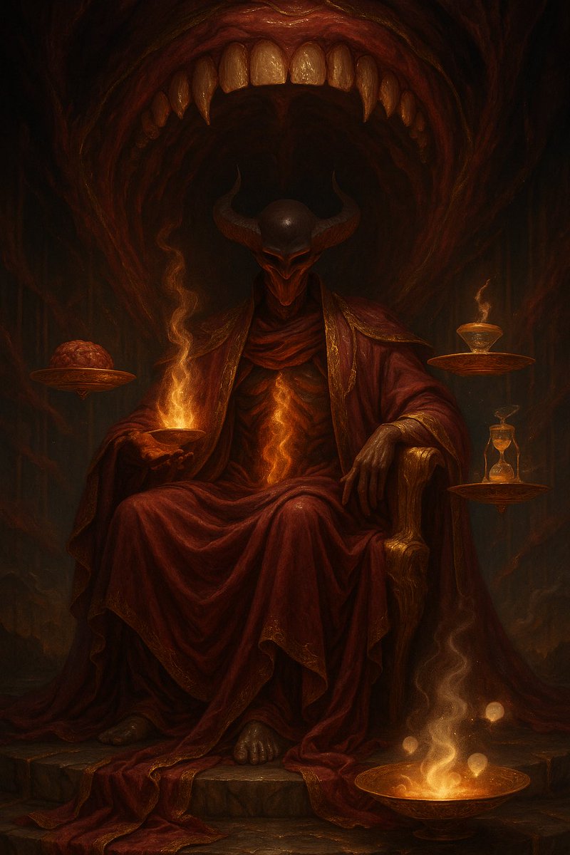 SubAiArt's tweet photo. The mind, the flame, the soul…
He stirs them in bowls and names them power.
#HellLord #OccultThrone #DarkFantasy #AIart https://t.co/cb4LCqFC0B