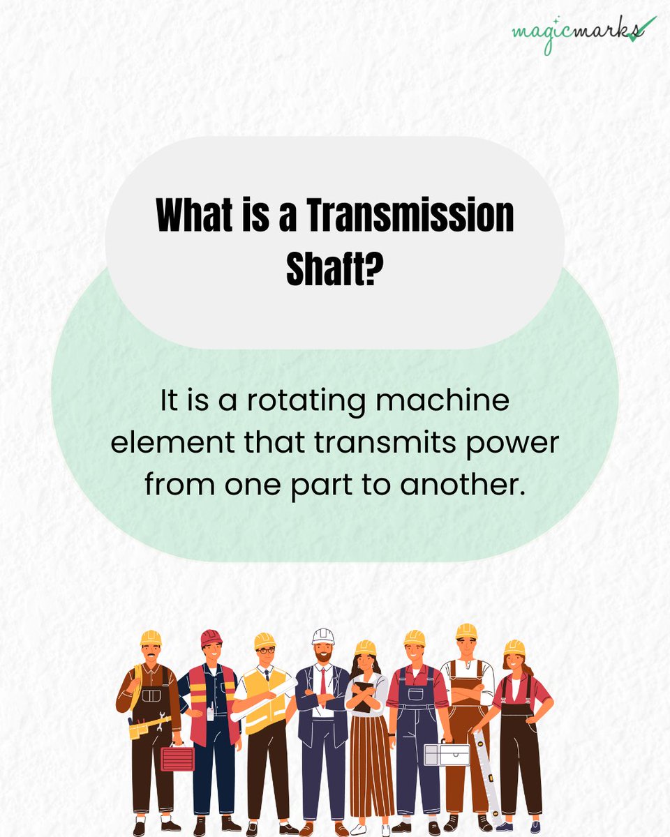 magicmrks's tweet image. ⚙️ Do you know about the Design of Transmission Shaft? 

📚 Learn the complete concept with detailed video lectures on Magic Marks. 

🔗 Enroll Now: magicmarks.in/product/machin… #MagicMarks #MachineDesign #TransmissionShaft #EngineeringVideoLectures #EngineeringStudents