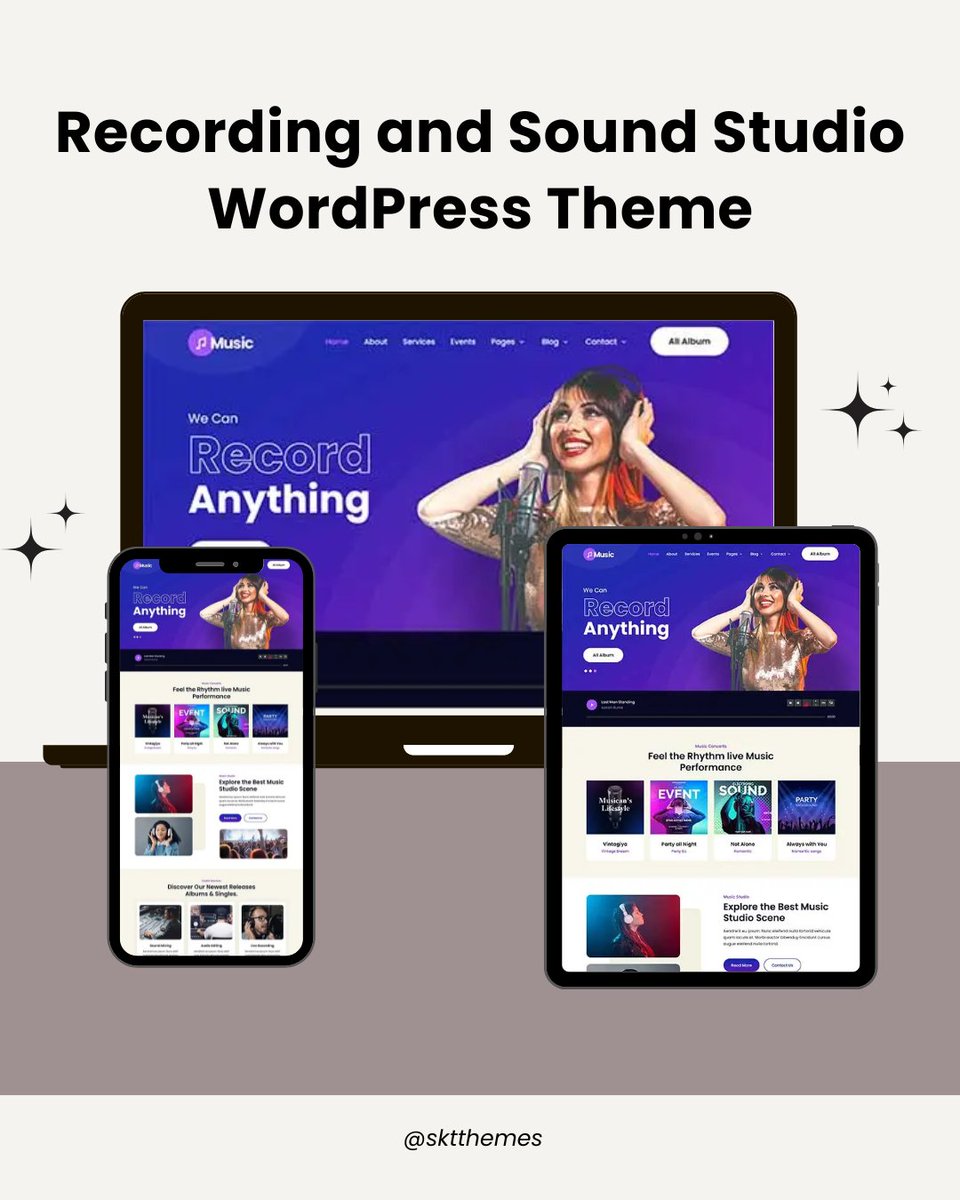 sktthemes's tweet image. 🎙️ Showcase your studio online! The SKT Voice Recorder - Recording and Sound Studio WordPress Theme is built for musicians, podcasters, and sound professionals.
👉 sktthemes.org/shop/recording…

#WordPress #SoundStudio #RecordingTheme #MusicWebsite #SKTThemes