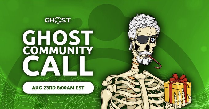 🚀 GHOST Community Call - Q3 2025!

📅 AUG 23RD | 🕗 8AM EST
🔗 Join live: https://ghostchain.io/call

• GHOST Testnet 4.1
• GHOST Lite Node
• Bridging $CSPR

😎 All web3 enthusiasts welcome!