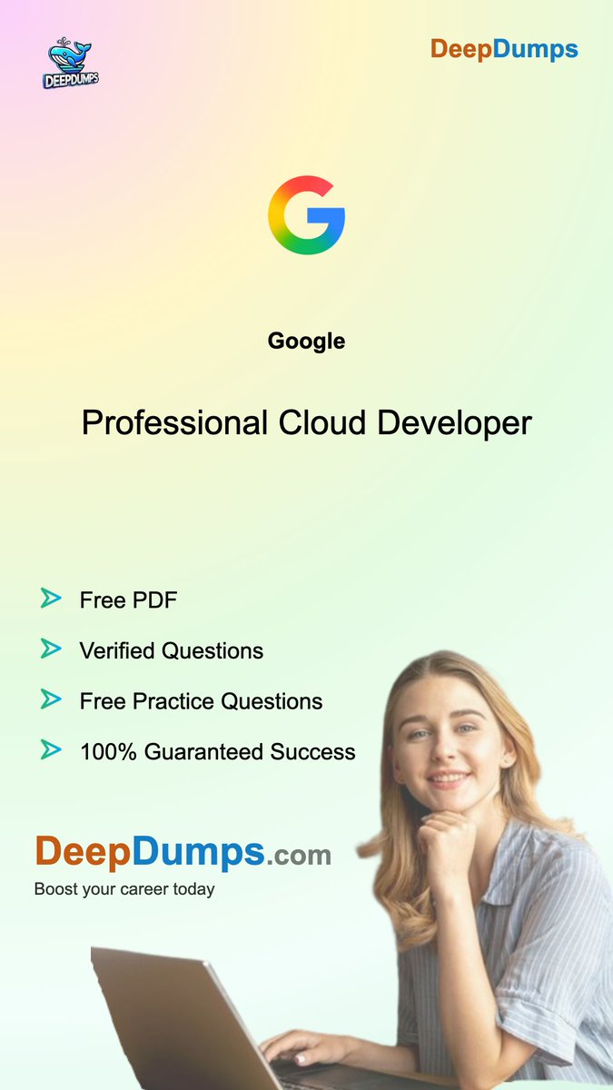 deepdumps_us's tweet image. Future-proof your career! 🚀 Master #GoogleCloud as a #professional_cloud_developer. Get 📚 PDF notes, simulate exams with 🧪 practice tests &amp;amp; ensure success with our 💯 100% pass guarantee! Your next big move starts here. 👇

deepdumps.com/papers

#CloudComputi