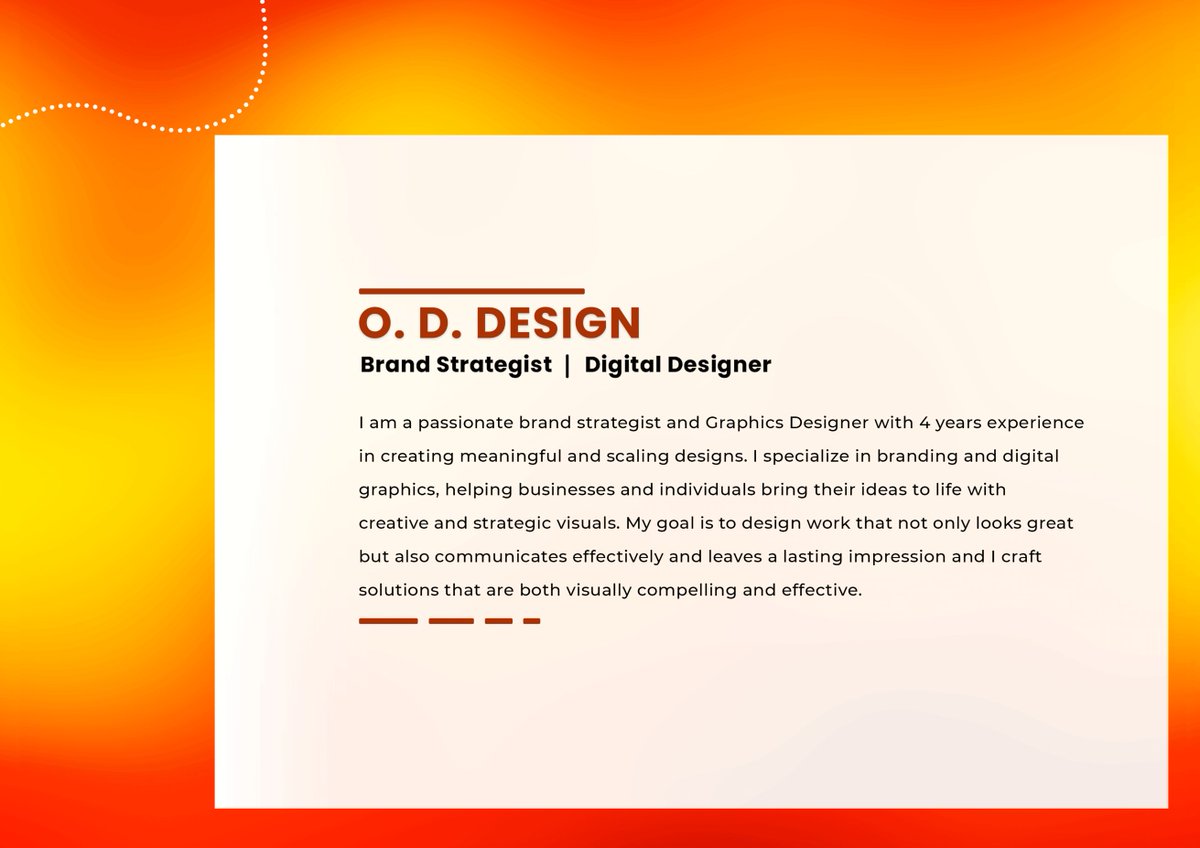 OD_Design2's tweet image. Feed your eyes with our portfolio and let handle your next portfolio

#Portfolio #Graphicsdesign #Brandidentitydesign #UIUXDesign
