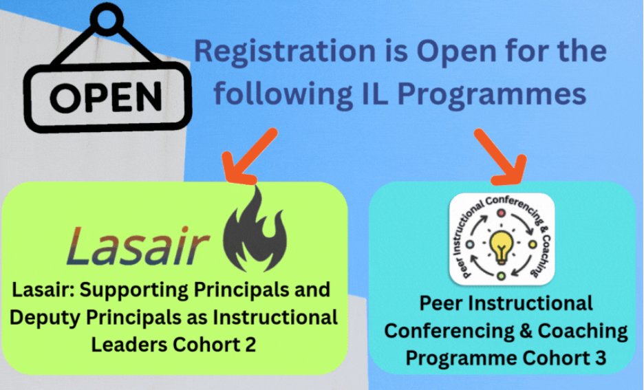 ILProgramme's tweet image. Registration is currently open for Peer Instructional Conferencing and Coaching Programme & Lasair: Supporting Principals & DPs as Instructional Leaders.
Email admin@instructionalleadership.ie to register or click the link below to download the forms
instructionalleadership.ie/registration-i…