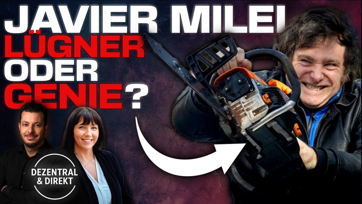 Roman Reher (@romanreher) on Twitter photo Die versprochene Episode Dezentral & Direkt zu Javier Milei ist JETZT draußen!
<a href="/JoanaCotar/">Joana Cotar</a> und ich schauen was Milei geschafft hat und ob an der Kritik von <a href="/saifedean/">Saifedean Ammous</a> was dran ist!
Viel Spaß!
👉 youtube.com/watch?v=M5EgSP… Die versprochene Episode Dezentral & Direkt zu Javier Milei ist JETZT draußen!
<a href="/JoanaCotar/">Joana Cotar</a> und ich schauen was Milei geschafft hat und ob an der Kritik von <a href="/saifedean/">Saifedean Ammous</a> was dran ist!
Viel Spaß!
👉 youtube.com/watch?v=M5EgSP…