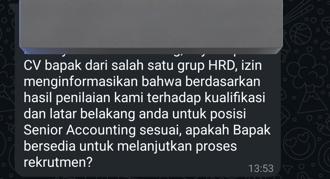 jacxkks's tweet photo. makasi papa cvku sudah disebar, tp ga langsung senior accountant jg dong😃 https://t.co/M7DNEOk0Hh