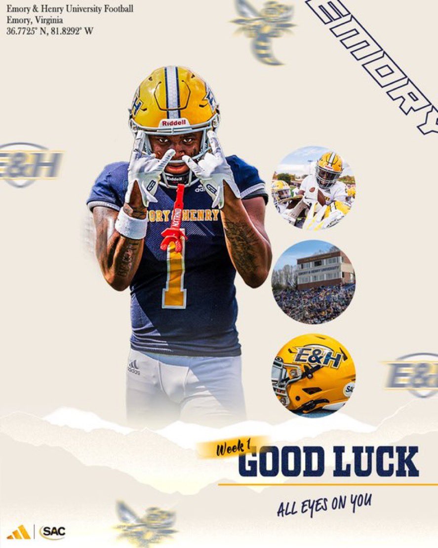 Thanks to <a href="/CoachTall/">Bruce Tall</a> &amp; <a href="/EmoryHenry_FB/">E&H Football</a> for the good luck wishes! <a href="/TheLake_FB/">Lake Norman Football</a>