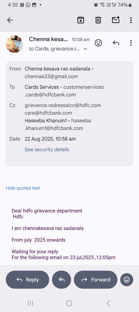 crrao623's tweet photo. @HDFC_Bank @HDFCBank_Cares 
Kindly reply https://t.co/weN1v5lnC4