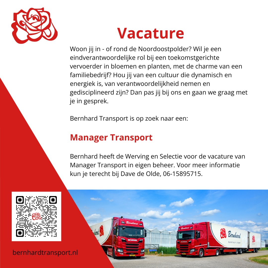 Voor ons transportbedrijf zijn we op zoek naar een Manager transport bernhardtransport.nl/articles/manag… #vacature #bernhardtransport #transportmanager #managertransport #sierteelt #luttelgeest #noordoostpolder